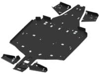 IRON BALTIC Complete skidplateset - Polaris Ranger 1000 - kunststof