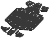 IRON BALTIC Complete skidplateset - Polaris Ranger 1000 - kunststof