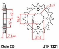 800Wx800H-3035030-5 JT/JT Chain Kit 520X1R3 13/48 Standard - Standard Rear Sprocket