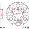 JT/JT Chain Kit 530Z3 17/42 Super-Reinforced - Standard Rear Sprocket