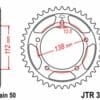 JT/JT Chain Kit 530Z3 16/43 Super-Reinforced - Standard Rear Sprocket