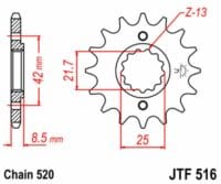 800Wx800H-3035150-5 JT/JT Chain Kit 520X1R3 14/45 Standard - Standard Rear Sprocket
