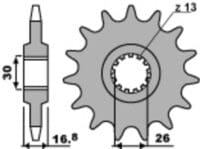 800Wx800H-3036796-3 JT/PBR Chain Kit 530Z3 16/42 Super-Reinforced - Standard Rear Sprocket