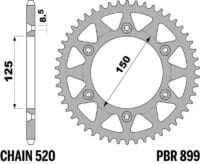 800Wx800H-3037316-2 JT/PBR Chain Kit 520HDS 14/50 Standard - Ultra-Light Rear Sprocket