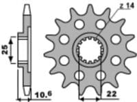 800Wx800H-3037500-3 JT/PBR Chain Kit 525Z3 15/43 Super-Reinforced - Ultra-Light Hard Anodized Rear Sprocket
