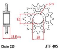 800Wx800H-3042386-4 JT Chain Kit 525Z3 20/47 Super-Reinforced - Standard Rear Sprocket