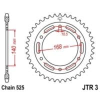 800Wx800H-3042391-2 JT Chain Kit 525Z3 20/47 Super-Reinforced - Standard Rear Sprocket