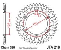 800Wx800H-3042394-2 JT Chain Kit 520HDS 13/50 Super-Reinforced - Ultra-Light Self-Cleaning Rear Sprocket
