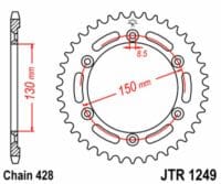 800Wx800H-3042416-2 JT Chain Kit 428HDR 15/51 Reinforced - Standard Rear Sprocket