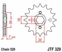 800Wx800H-3042429-5 JT Chain Kit 525X1R3 13/33 Reinforced - Standard Rear Sprocket