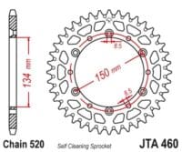 800Wx800H-3042438-2 JT Chain Kit 520HDS 13/51 Super-Reinforced - Ultra-Light Self-Cleaning Rear Sprocket