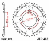 800Wx800H-3042440-2 JT Chain Kit 428HDR 14/50 Reinforced - Standard Rear Sprocket