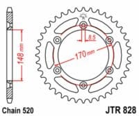 800Wx800H-3042494-2 JT Chain Kit 520X1R 15/48 Reinforced - Standard Rear Sprocket