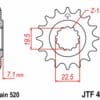 800Wx800H-3042501-5 JT Chain Kit 525X1R3 16/37 Reinforced - Standard Rear Sprocket