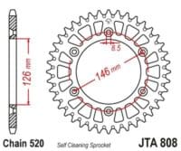800Wx800H-3042506-2 JT Chain Kit 520HDS 13/49 Super-Reinforced - Ultra-Light Self-Cleaning Rear Sprocket