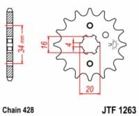 800Wx800H-3042539-5 JT Chain Kit 428HDR 14/50 Reinforced - Standard Rear Sprocket