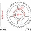 800Wx800H-3042541-2 JT Chain Kit 428HDR 14/45 Reinforced - Standard Rear Sprocket