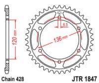 800Wx800H-3042549-2 JT Chain Kit 428HDR 16/57 Reinforced - Standard Rear Sprocket