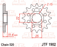 800Wx800H-3042575-5 JT Chain Kit 520HDS 17/38 Super-Reinforced - Ultra-Light Self-Cleaning Rear Sprocket
