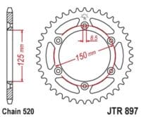 800Wx800H-3042591-2 JT Chain Kit 520X1R 14/48 Reinforced - Standard Rear Sprocket