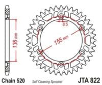 800Wx800H-3042617-2 JT Chain Kit 520HDS 17/48 Super-Reinforced - Ultra-Light Self-Cleaning Rear Sprocket