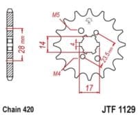 800Wx800H-3042689-5 JT Chain Kit 420HDR 13/53 Reinforced - Standard Rear Sprocket