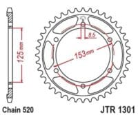 JT/JT Kettingkit 520X1R3 14/40 Standaard - Standaard achtertandwiel