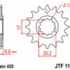 800Wx800H-3065295-3 JT/JT Kettingkit 420HDR 11/50 standaard - Standaard achtertandwiel 1141