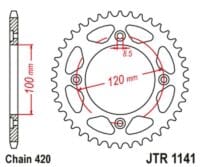 800Wx800H-3065296-2 JT/JT Kettingkit 420HDR 11/51 standaard - Standaard achtertandwiel 1141