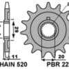 800Wx800H-3065766-3 EK/PBR Kettingkit 520SRX2 13/51 - Ultralicht Gehard Geanodiseerd Achtertandwiel