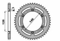 EK/PBR Kettingkit 428DEH 15/50 - standaard Achtertandwiel