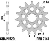 800Wx800H-3066019-3 EK/PBR Kettingkit 520M3 13/50 - Ultralicht Achtertandwiel