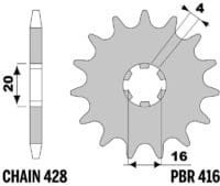 800Wx800H-3066026-3 EK/PBR Kettingkit 428SHDR 13/47 - Ultralicht Achtertandwiel
