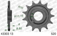 EK/PBR Kettingkit 520MRD7 13/49 - standaard Achtertandwiel