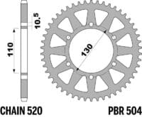 800Wx800H-3066190-2 EK/PBR Kettingkit 520SRX2 16/41 - standaard Achtertandwiel