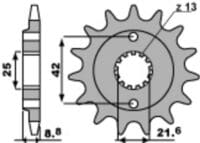 800Wx800H-3066191-3 EK/PBR Kettingkit 520SRX2 16/44 - standaard Achtertandwiel