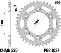 EK/PBR Kettingkit 520ZVX3 15/38 - standaard Achtertandwiel