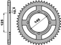 EK/PBR Kettingkit 428ZVX 16/59 - standaard Achtertandwiel