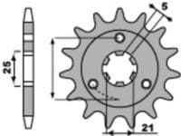 EK/PBR Kettingkit 530SRX2 16/39 - standaard Achtertandwiel