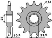 EK/PBR Kettingkit 525SRX2 16/45 - standaard Achtertandwiel