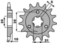 800Wx800H-3066956-3 EK/PBR Kettingkit 525SRX2 15/43 - standaard Achtertandwiel