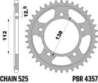 800Wx800H-3067321-2 EK/PBR Kettingkit 525ZVX3 16/42 - standaard Achtertandwiel
