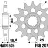 EK/PBR Kettingkit 525ZVX3 20/47 - standaard Achtertandwiel