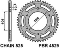 EK/PBR Kettingkit 525ZVX3 17/37 - standaard Achtertandwiel