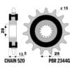 EK/PBR Kettingkit 520ZVX3 15/42 - standaard Achtertandwiel