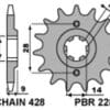 EK/PBR Kettingkit 428ZVX 13/60 - standaard Achtertandwiel
