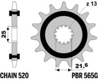 800Wx800H-3067425-3 EK/PBR Kettingkit 520SRX2 15/48 - standaard Achtertandwiel