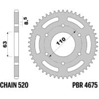EK/PBR Kettingkit 520SRX2 14/45 - standaard Achtertandwiel