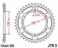 EK/JT Kettingkit 520SRX2 16/47 - standaard achtertandwiel