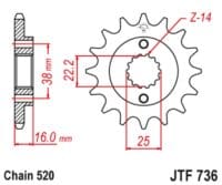800Wx800H-3067859-3 EK/JT Kettingkit 520SRX2 15/40 - standaard achtertandwiel